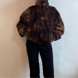 Reversible Sherpa bomber jacket